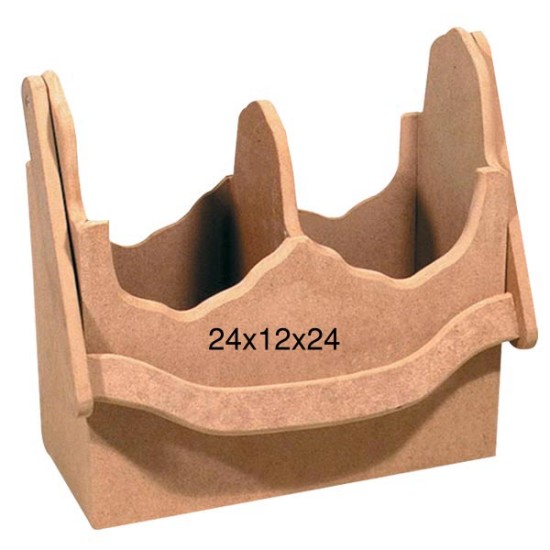 ŞRP145 2'li Şaraplık Ahşap Boyanabilir Obje