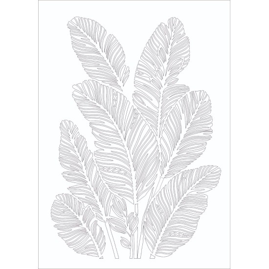 Yaprak Model Stencil 95x95cm - Model 1