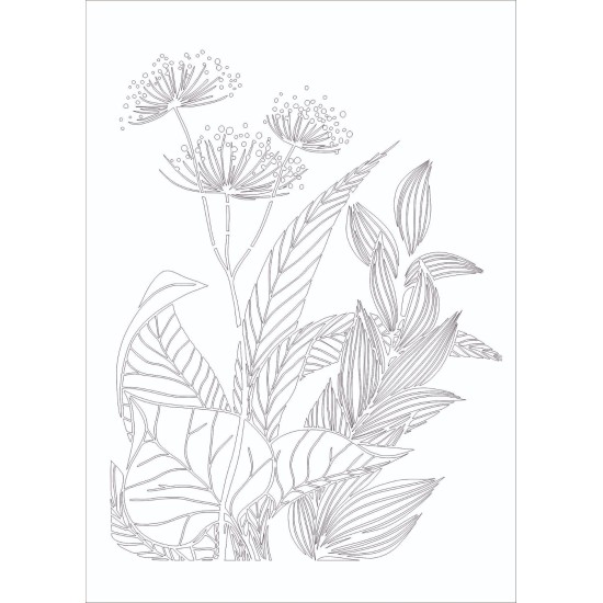 Yaprak Model Stencil 50x70cm - Model 2