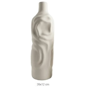 SR005 Büyük Güllü Şişe Ham Seramik Obje