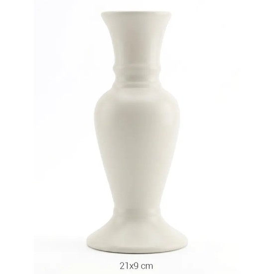 SR025 Düz Şamdan Ham Seramik Obje