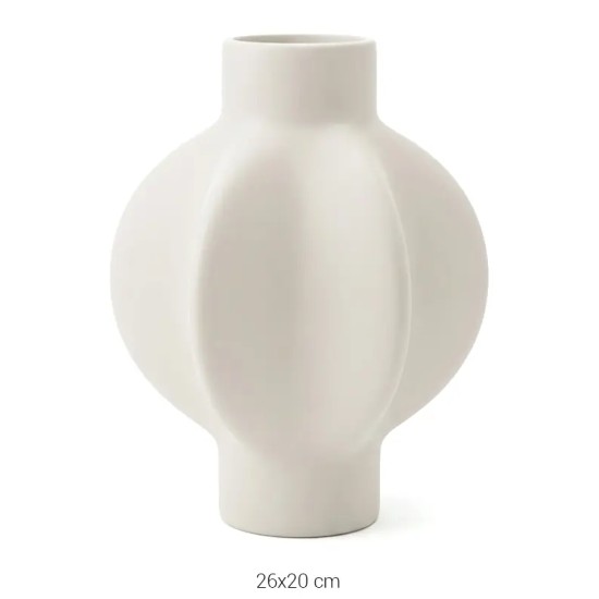 SR028 Küçük Altıgen Vazo Ham Seramik Obje