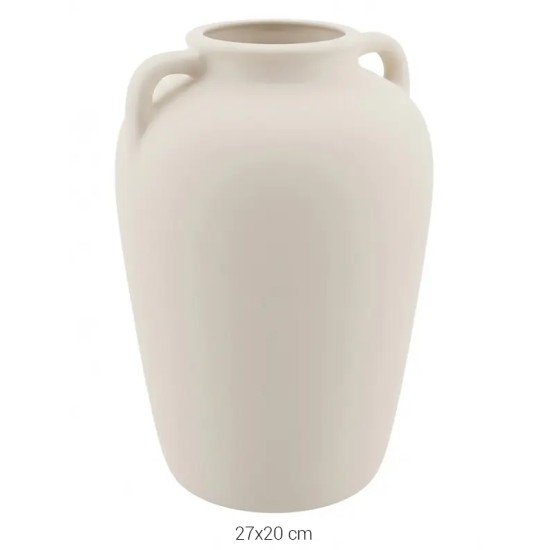 SR031 Kulplu Küp Ham Seramik Obje