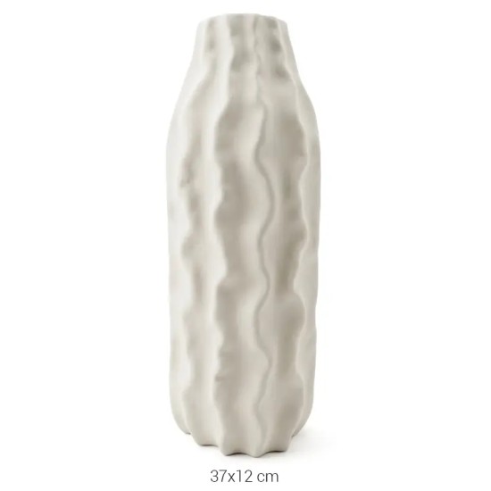 SR036 Fırfırlı Şişe Ham Seramik Obje