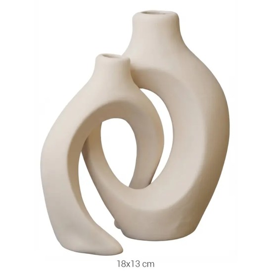 SR047 Sarmaşık Vazo Ham Seramik Obje