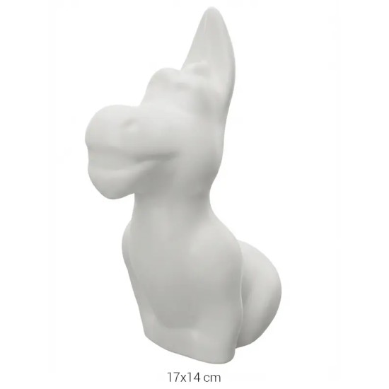 SR082 Eşek Biblo Ham Seramik Obje