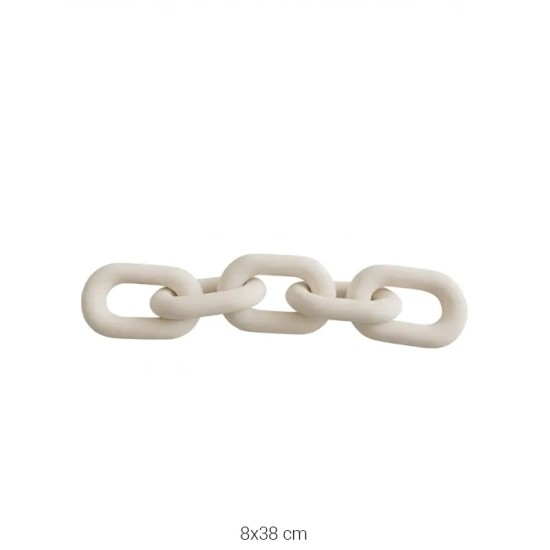 SR094 Dekoratif Zincir Ham Seramik Obje