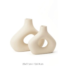 SR102 Yan Takım Vazo Ham Seramik Obje