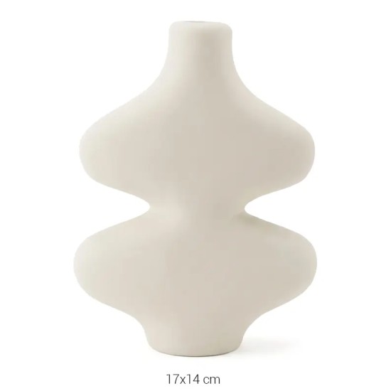 SR106 Kelebek Vazo Ham Seramik Obje