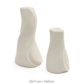 SR109 Dönence Şamdan Tekli Ham Seramik Obje