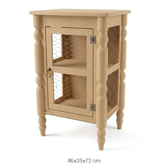 HD01 Home Decor 72cm Telli Dolap Ahşap Boyanabilir Obje