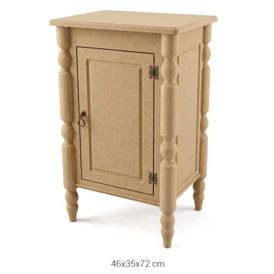 HD02 Home Decor 72cm Kapalı Dolap Ahşap Boyanabilir Obje