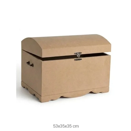 SA401 Büyük Bombe Sandık Ahşap Boyanabilir Obje