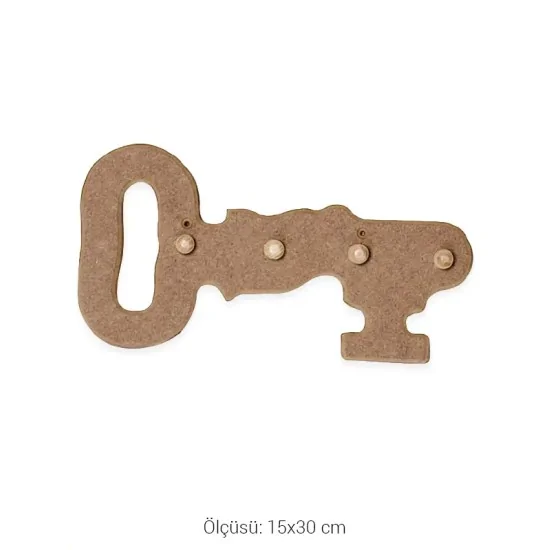 A029 Küçük Anahtar Anahtarlık Ahşap Boyanabilir Obje