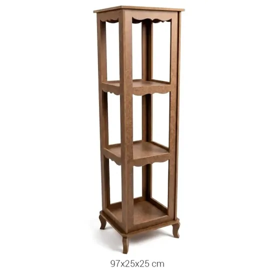 SM24 Büyük Ayaklı Çiçeklik Ahşap Boyanabilir Obje