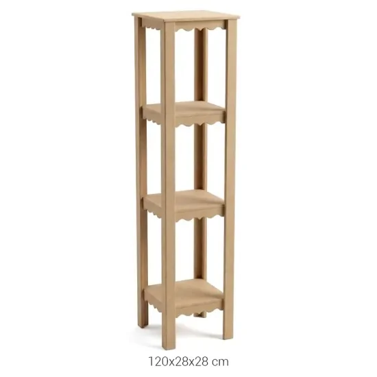 SP553 Uzun Çiçeklik Ahşap Boyanabilir Obje