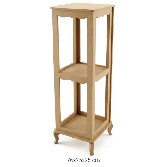 SM23 Ortaboy Ayaklı Çiçeklik Ahşap Boyanabilir Obje