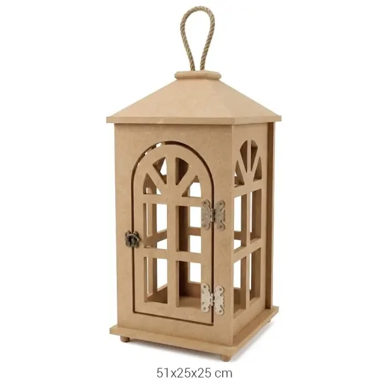 L340 Demonte Orta Boy Kandil Ahşap Boyanabilir Obje