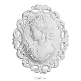 P195 Yana Kadın Büstü Rölyef Duvar Panosu Ham Polyester Obje