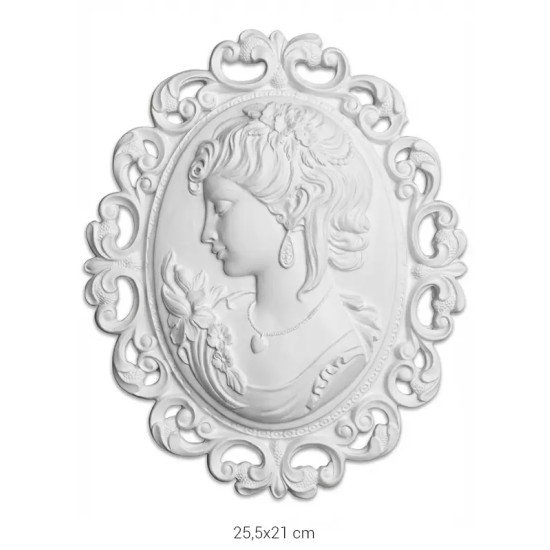 P195 Yana Kadın Büstü Rölyef Duvar Panosu Ham Polyester Obje