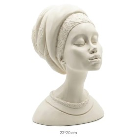 P212 Yana Afrikalı Kadın Büstü Ham Polyester Obje