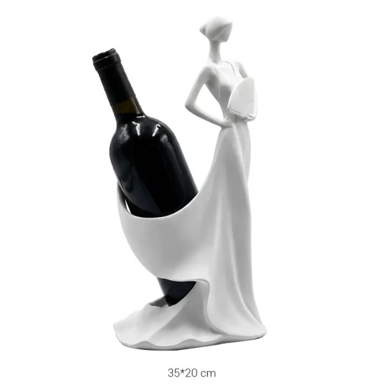 P213 Yana Yelpazeli Kadın Şaraplık Ham Polyester Obje