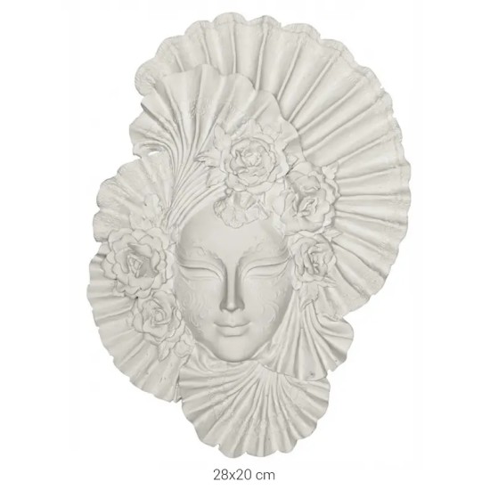 P220 Yana Güllü Venedik Maskesi Ham Polyester Obje