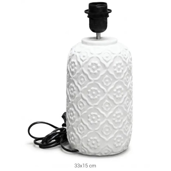 P239 Yana Desenli Abajur Ayağı Ham Polyester Obje