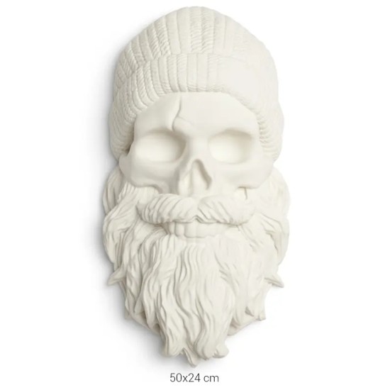 P240 Yana Sakallı Bereli Kurukafa Ham Polyester Obje