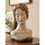 P214 Yana Taçlı Kadın Büstü Ham Polyester Obje
