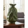P453 Yana Modern Kırışık Dokulu Vazo Ham Polyester Obje