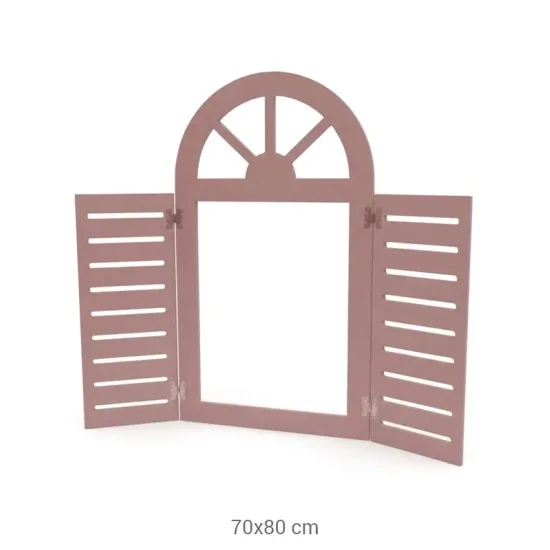 AY116 Alaçatı Ayna Çerçevesi Ahşap Boyanabilir Obje