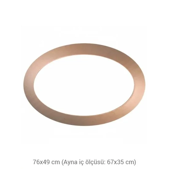 AY136 Küçük Oval Ayna Ahşap Boyanabilir Obje