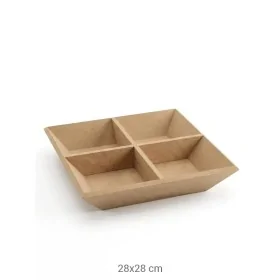 E322 4 Bölmeli Çerezlik Ahşap Boyanabilir Obje