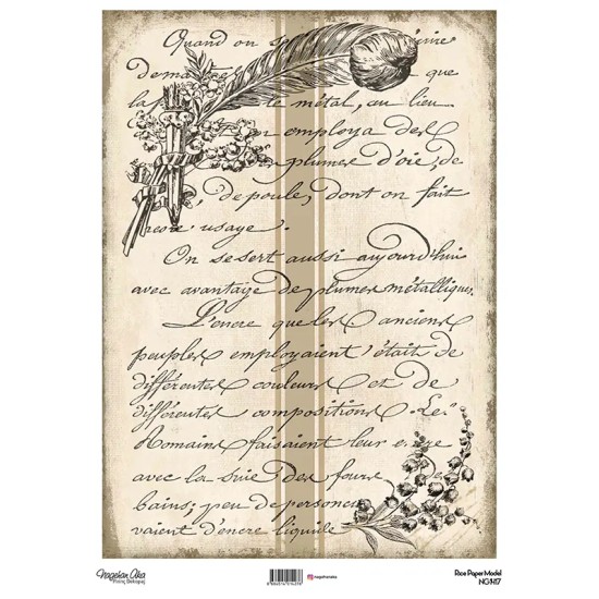 Model NG1417 NagehanAka Pirinç Dekopaj Kağıdı