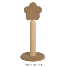 F751 Papatya Dik Havluluk Ahşap Boyanabilir Obje