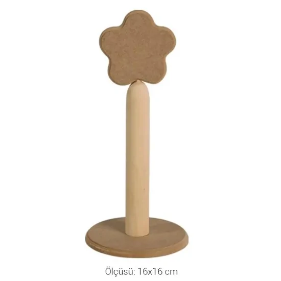 F751 Papatya Dik Havluluk Ahşap Boyanabilir Obje