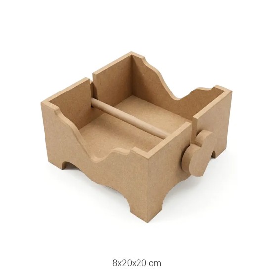 F784 Çıtalı Peçetelik Ahşap Boyanabilir Obje