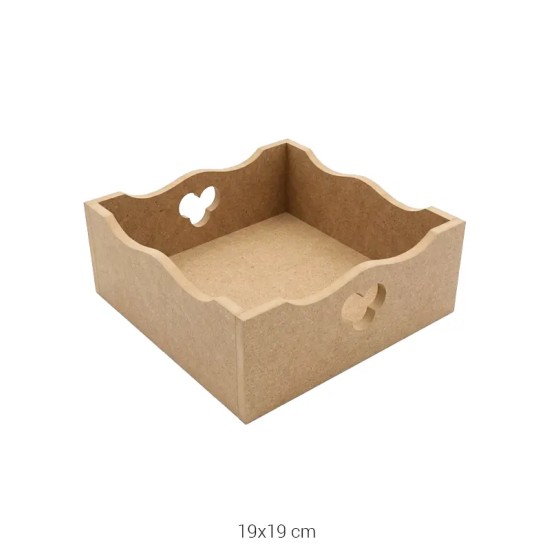 F786 Yonca Peçetelik Ahşap Boyanabilir Obje