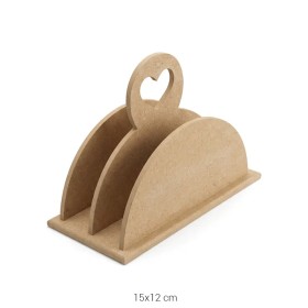 F788 2'li Peçetelik Ahşap Boyanabilir Obje