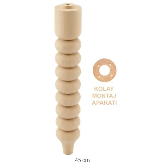 FT12 Torna Ayak (45 cm) Ahşap Boyanabilir Obje