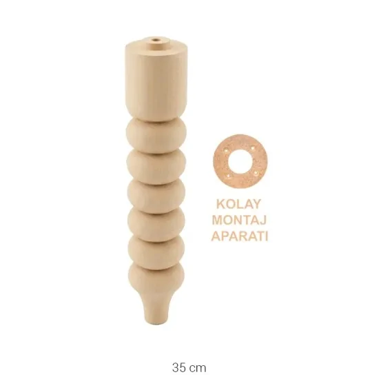 FT13 Torna Ayak (35 cm) Ahşap Boyanabilir Obje