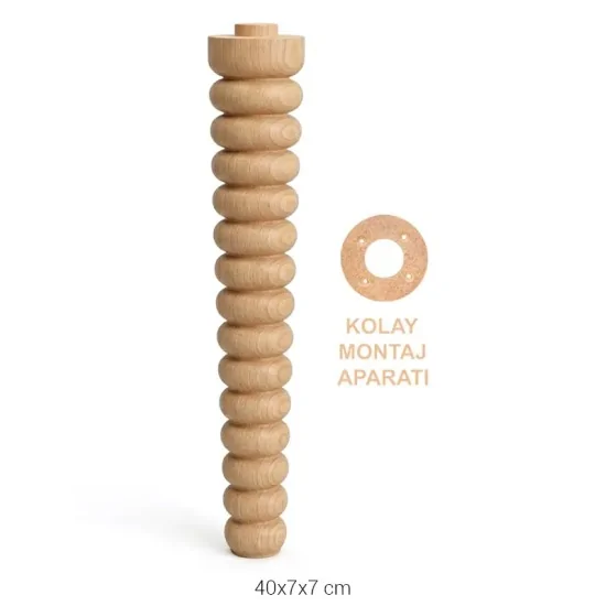 FT15 Torna Ayak (40 cm) Ahşap Boyanabilir Obje