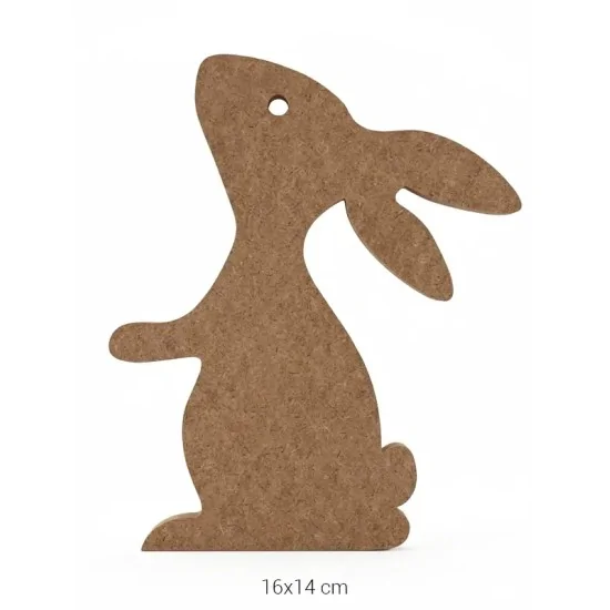 H065 Tavşan Ahşap Boyanabilir Obje