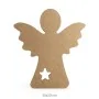 H070 Büyük Melek Ahşap Boyanabilir Obje