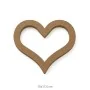 H46 18 mm İçi Boş Kalp Ahşap Boyanabilir Obje