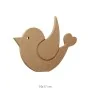 H58 18 mm Kuş Ahşap Boyanabilir Obje