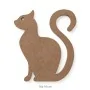 H66 18 mm Kedi Ahşap Boyanabilir Obje