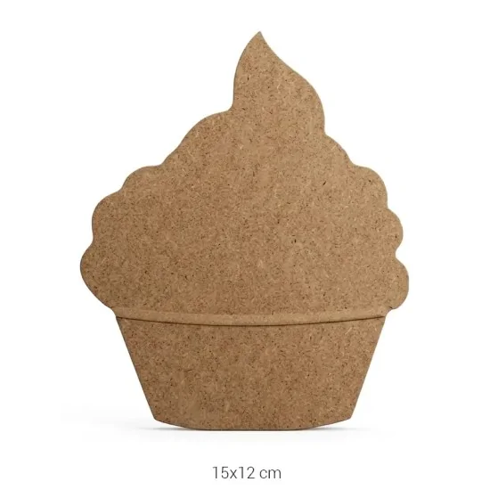 H75 18 mm Cup-Cake Ahşap Boyanabilir Obje