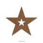 H82 18 mm Yıldız Ahşap Boyanabilir Obje